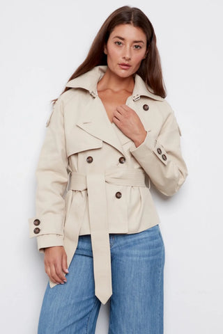 Calista Short Double Breasted Trench Coat