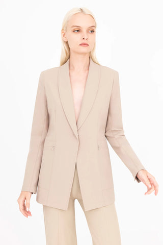 Valbella Tech Stretch Shawl Collar Blazer with Utility Pockets