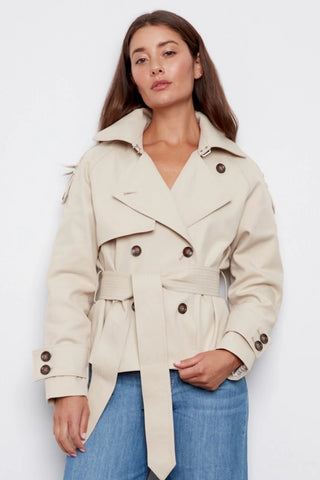 Calista Short Double Breasted Trench Coat