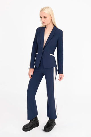 Bobbi Tech Stretch Cropped Pant with Side Contrast Stripe