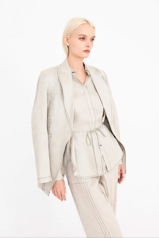 Davidia Washed Linen Pin Tuck Trouser