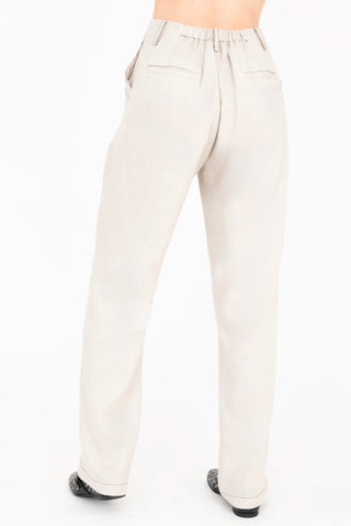 Davidia Washed Linen Pin Tuck Trouser