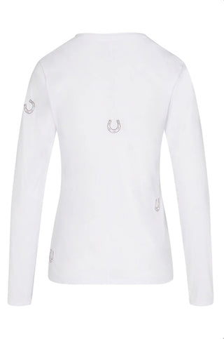 Horseshoe Embroidered Cotton Long Sleeve T-Shirt