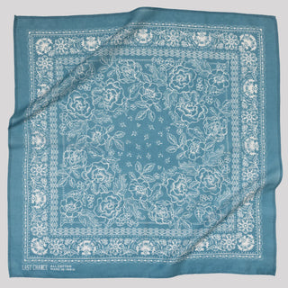 Cotton Bandana - OS - Rosey in Faded Blue