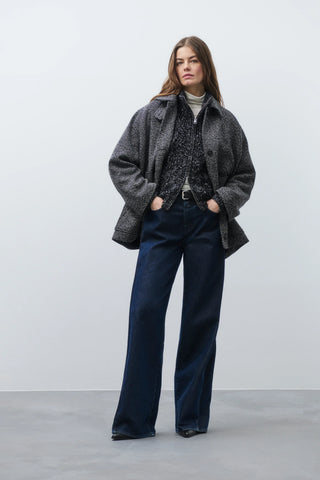 Nikka Wide Leg Jean with Pleat