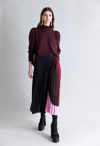 Psophia Printed Pleated Skirt