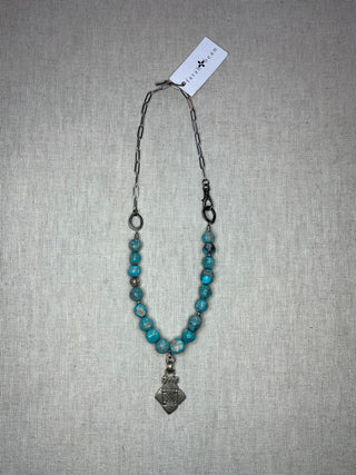 Farahbean Turquoise and Silver Necklace
